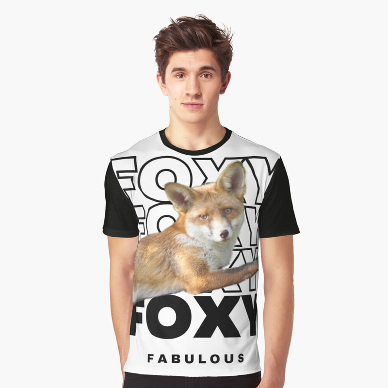 Fun foxy fabulous Graphic-t-shirt by E.M. Blake Designs