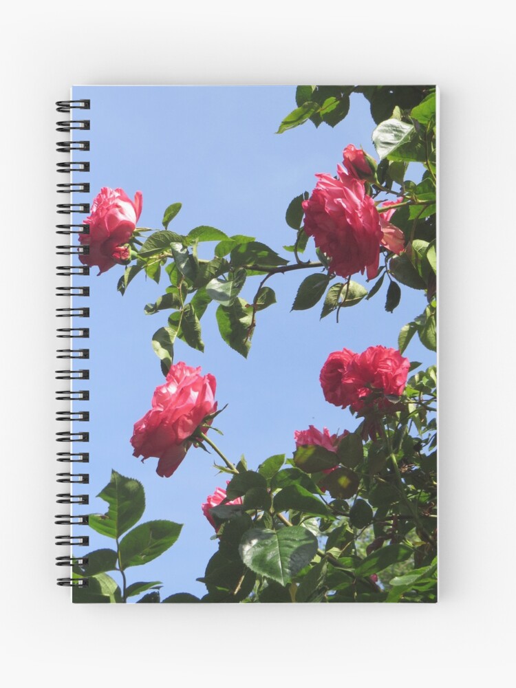 Roses Make Me Happy Spiral Notebook by E.M. Blake